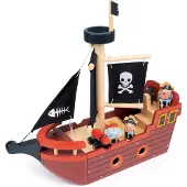 Mentari Voertuigen - Piratenboot - 38X12,5X36Cm - Met Accessoires - 3 Jaar