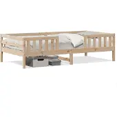 vidaXL Bedframe zonder matras massief grenenhout 90x200 cm