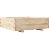 vidaXL Plantenbak 80x80x26,5 cm massief grenenhout