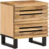 vidaXL Nachtkastje 40x34x46 cm massief ruw mangohout