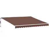 vidaXL Elektrische Zonneluifel 4 x 3 m Bruin 100% Polyester
