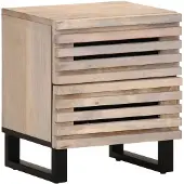 vidaXL Nachtkastje 40x34x46 cm massief gebleekt mangohout