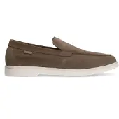 Manfield Taupe suède loafers | Maat 42