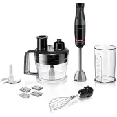 Bosch Mixer, MSM4B670, SER4, Mixér, ErgoMaster, 1000 W, dynamische snelheidsregeling, QuattroBlade System Pro, inclusief mixer, maatbeker, keukenmachine en roestvrijstalen garde, zwart, antraciet