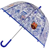 Cyp Brands FC BARCELONA Paraplu Umbrella 48cm Tranparant Manual- Paraplu voor jongens