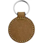 Combicraft Blanco leren sleutelhanger rond 45mm - 10 stuks