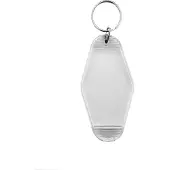 Combicraft Blanco Hunter hotel sleutelhanger 410x88mm transparant - 10 stuks