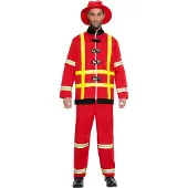 Boland - Kostuum Brandweerman Sullivan (M/L) - Volwassenen - Brandweerman -