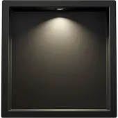 Wiesbaden Inbouwnis Demis 30x30x7cm Met Led Mat Zwart
