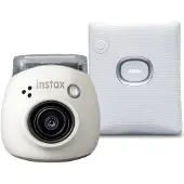 Fujifilm INSTAX PAL digital camera, Milky White + printer SQUARE Link, White