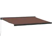 vidaXL Luifel handmatig uittrekbaar 400x300 cm bruin