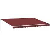 vidaXL Luifel handmatig uittrekbaar 500x300 cm bordeauxrood