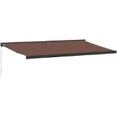 vidaXL Luifel handmatig uittrekbaar 500x300 cm bruin