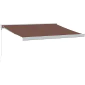 vidaXL Handmatig Zonnescherm 3 x 2,5 m Bruin 100% Polyester