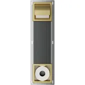 Wiesbaden Rocko Toiletrolhouder Met Klep En Reserverolhouder Inbouw - Geborsteld Messing - RVS - Accessoires, Toilet accessoires, Toiletrolhouders - 8720847407313