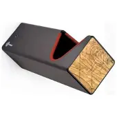 PARAX D-Rack M Muurbevestiging Zwart/Rood/Olijfhout