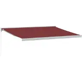 vidaXL Luifel handmatig uittrekbaar 400x300 cm bordeauxrood