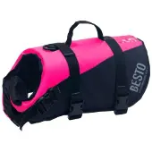 Besto Hondenzwemvest Deluxe roze/zwart