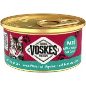 Voskes 24x Kattenvoer Nat Paté Kip & Lam 85 gr