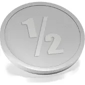 Combicraft Plastic 1/2 Consumptiemunten Zilver - Ø29mm - 250 stuks