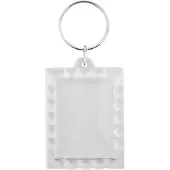 Combicraft Plexiglas sleutelhanger blanco rechthoek geribbeld 38x50mm - 25 stuks