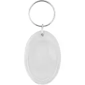 Combicraft Plexiglas sleutelhanger blanco ovaal klein 33x49mm - 50 stuks