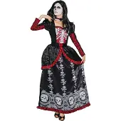 Vegaoo - Lange kostuumjurk Dia de los muertos dames