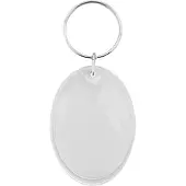Combicraft Plexiglas sleutelhanger blanco ovaal groot 33x53mm - 50 stuks