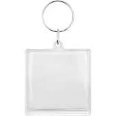 Combicraft Plexiglas sleutelhanger blanco vierkant 50x50mm - 10 stuks