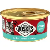 Voskes 24x Kattenvoer Nat Gelei Sardine 85 gr