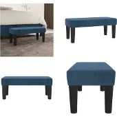 vidaXL Bankje 70x30x30 cm fluweel donkerblauw