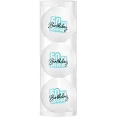 Legend Golfpresentjes-3 Golfballen abraham-50 jaar happy birthday-Golfcadeau-Golfgadget-Golfballen-Golfer-Golfaccessoires