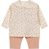 Dirkje pyjama met all over print roze Meisjes Stretchkatoen Ronde hals - maat 74/80