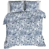 Romanette Dekbedovertrek Victorine Blauw Katoen-200 x 200 / 220 cm | 2-Persoons