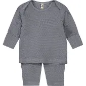 Dirkje broek + longsleeve blauw Set Jongens Katoen Ronde hals Effen - maat 86