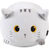 I-Total - Kussen de witte kat - wit - kinderkussen - kussen Kinderkamer - Fun kussens - Sierkussen- zacht kinderkussen - pluche kinderkussen