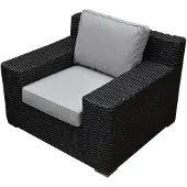 AVH-Collectie Manjavico lounge tuinstoel zwart wicker