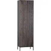 Woood New Gravure Hoge Opbergkast B 60 cm - Essen - Espresso