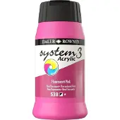 Daler Rowney System3 Acrylverf Fluorescent Pink 500 ml 1 stuk