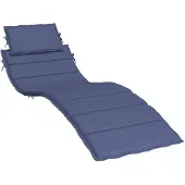 vidaXL Ligbedkussen oxford stof marineblauw