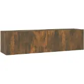 vidaXL Tv-wandmeubel 120x30x30 cm bewerkt hout gerookt eikenkleurig