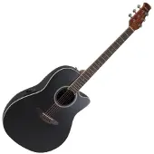 Applause Elektro-Akoestische Gitaar Ab24Ii Cs Mid Cutaway Black Satin