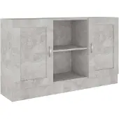 vidaXL Dressoir 120x30,5x70 cm bewerkt hout betongrijs