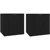 vidaXL Tv-wandmeubels 2 st 40x34,5x40 cm zwart