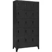 vidaXL Lockerkast 90x40x180 cm staal antracietkleurig