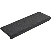 vidaXL Trapmatten 15 st 65x21x4 cm Antraciet Rechthoekige Rand