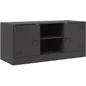 vidaXL Tv-meubel 99x39x44 cm staal zwart