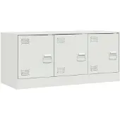 vidaXL Tv-meubel 99x39x44 cm staal wit