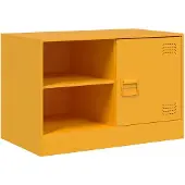 vidaXL Tv-meubel 67x39x44 cm staal mosterdgeel