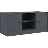 vidaXL Tv-meubel 99x39x44 cm staal antracietkleurig